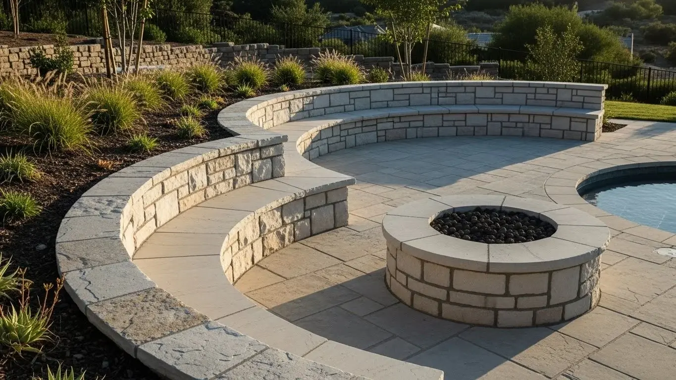 Curved Seating Walls
