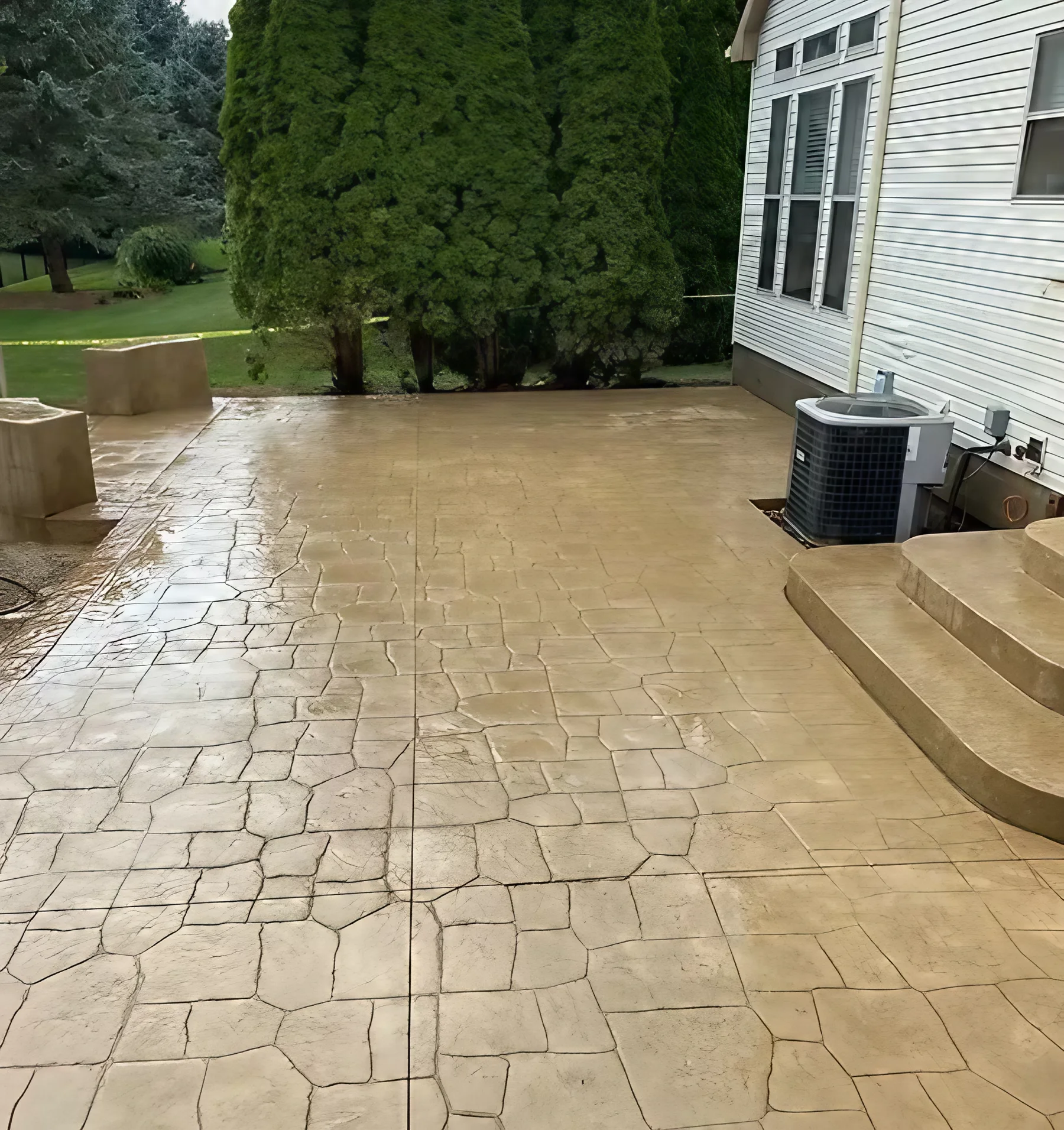 Stamped & Colored concrete finish by Maxima Concrete