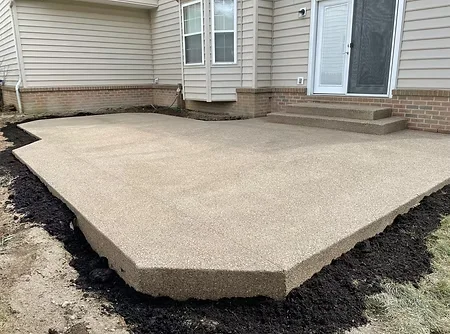 Buff Wash & Exposed Aggregate concrete finish by Maxima Concrete